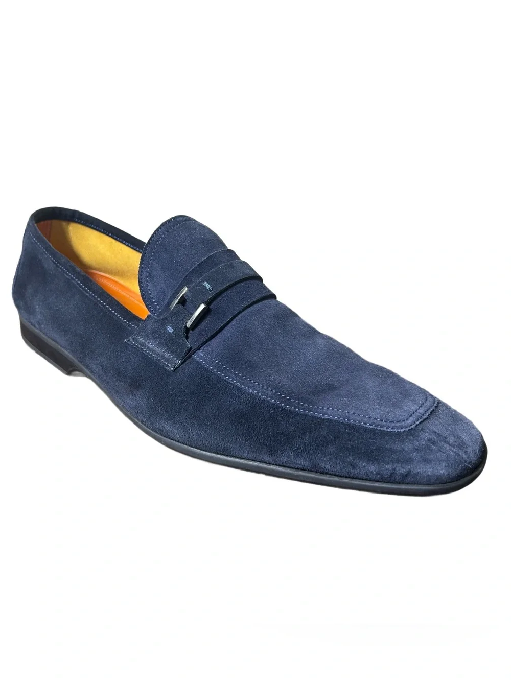Magnanni Shoes Size 9.5‎ Men's Navy Suede Penny Made in Spain